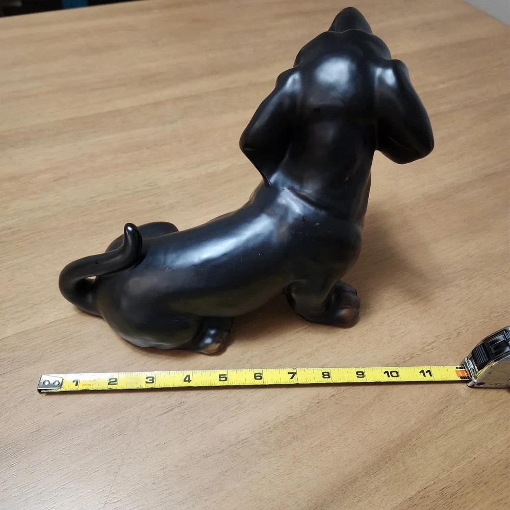 Vintage Dachshund Weiner Dog Ceramic Figurine Stamped Japan 11